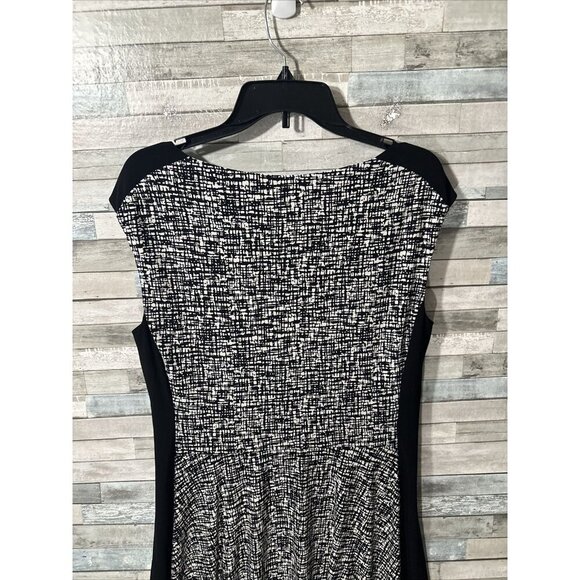 Women’s Lauren Ralph Lauren Sleeveless Dress Black White Plus Size 14 - Picture 14 of 16